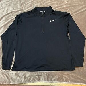 Nike Running Dri-Fit 100% Polyester Pullover 1/4 Zip Black reflective strip XXL​